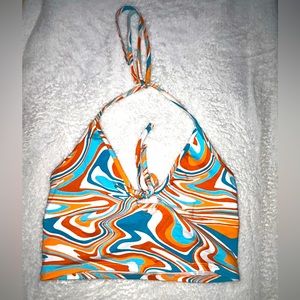 Garage multi colored crop top